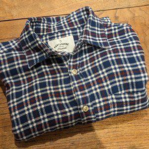 Portuguese Flannel Long Sleeve Plaid Size Small